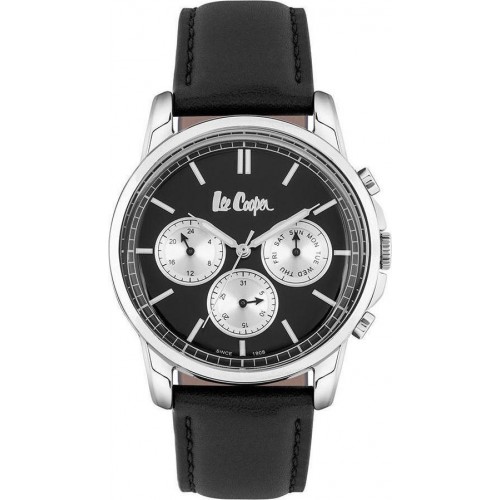 LEE COOPER Multifunction Black Leather Strap LC06921.351