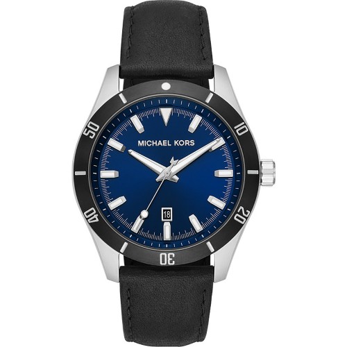 MICHAEL KORS Layton Black Leather Strap MK8854