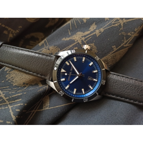 MICHAEL KORS Layton Black Leather Strap MK8854