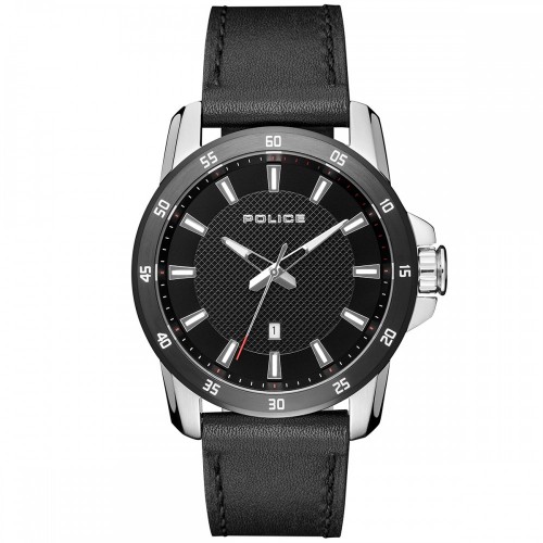 POLICE TROMSO Black Leather Strap PL15526JSTB02