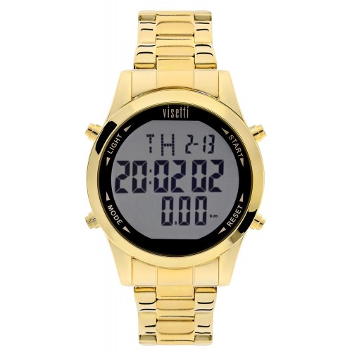 VISETTI Digital Mind Gold Stainless Steel Bracelet RI-362GI