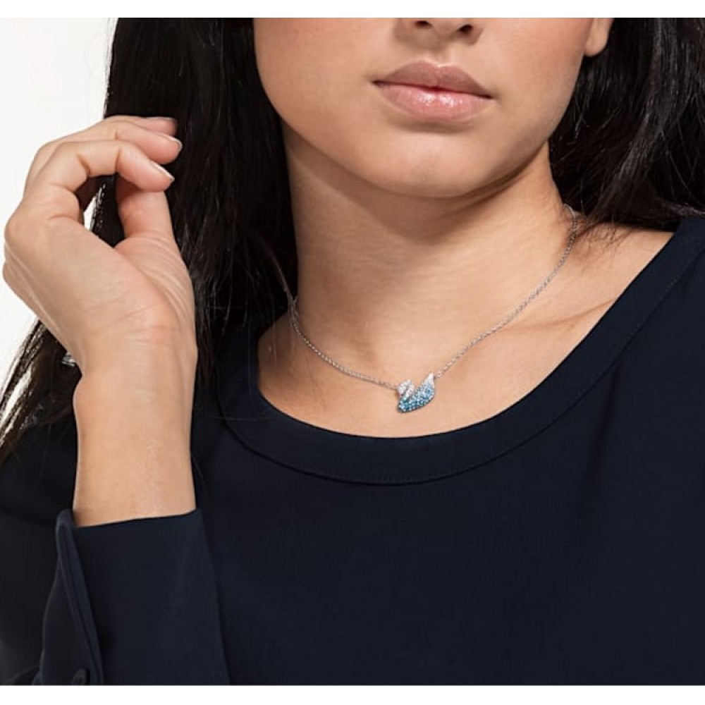 SWAROVSKI Timeless Iconic Swan Pendant Rhodium Plated 5512095 SWAROVSKI Timeless Iconic Swan Pendant Rhodium Plated 5512095