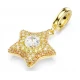 SWAROVSKI Sublima Γούρι, Αστέρι, Στρογγυλή Κοπή, Κίτρινο, Επιμετάλλωση σε Χρυσό 18Κ 5755514