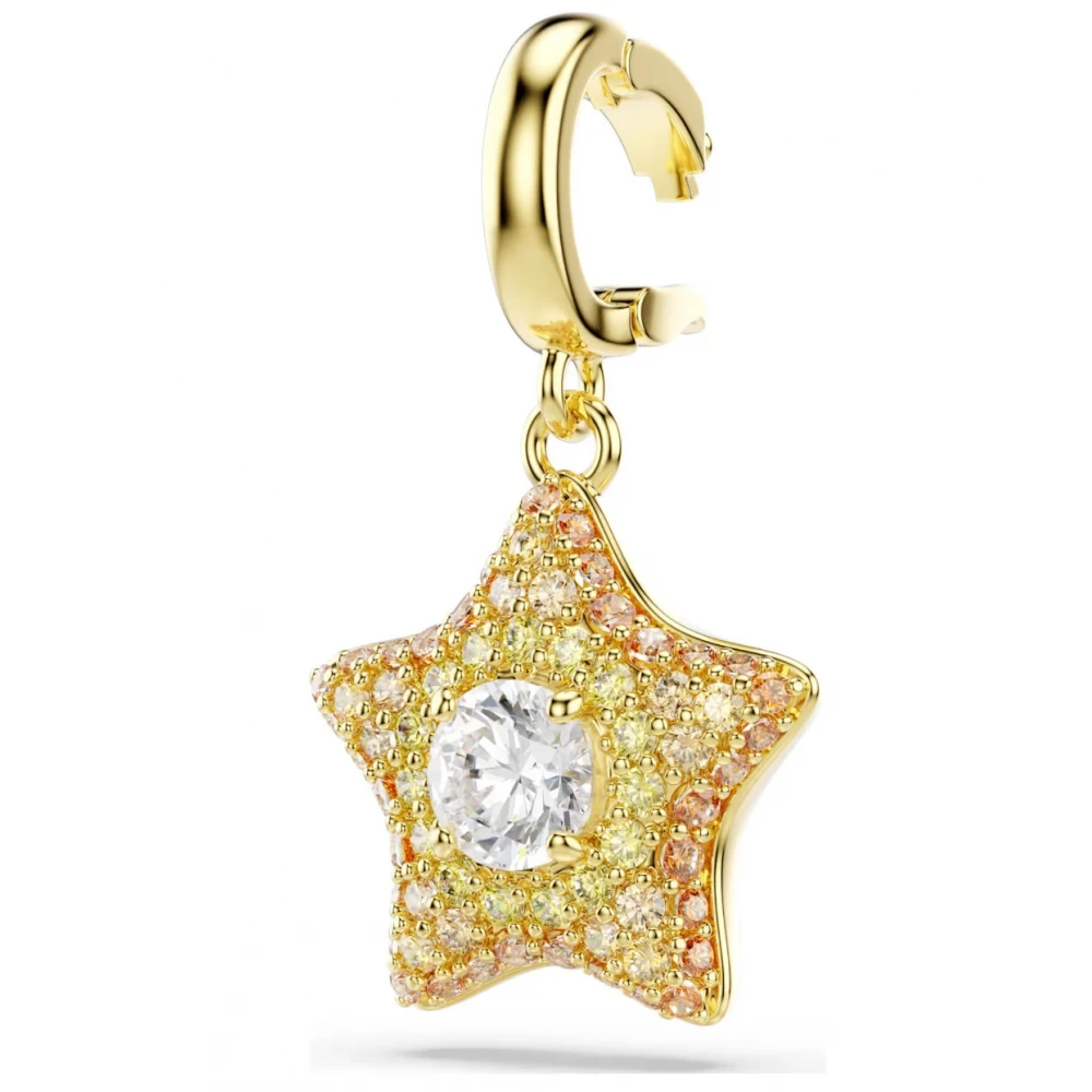 SWAROVSKI Sublima Γούρι, Αστέρι, Στρογγυλή Κοπή, Κίτρινο, Επιμετάλλωση σε Χρυσό 18Κ 5755514