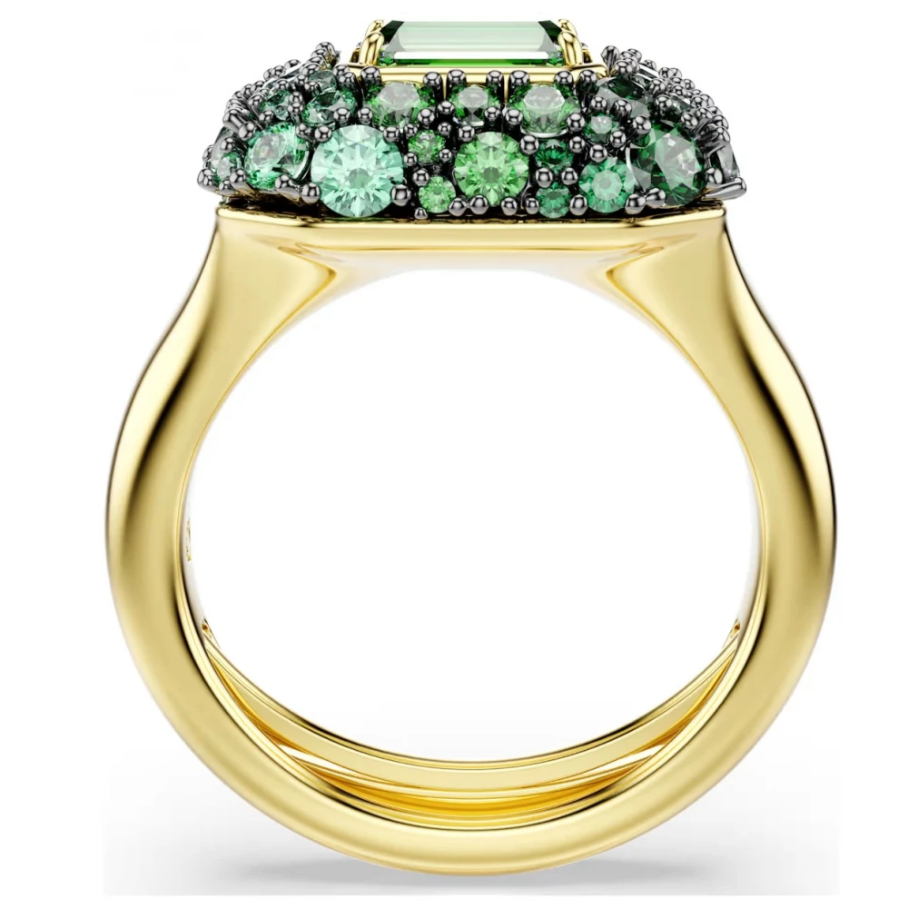 SWAROVSKI Δαχτυλίδι κοκτέιλ Sublima Οκτάγωνη κοπή, Πράσινο, Επιμετάλλωση σε χρυσό 18Κ 5759920