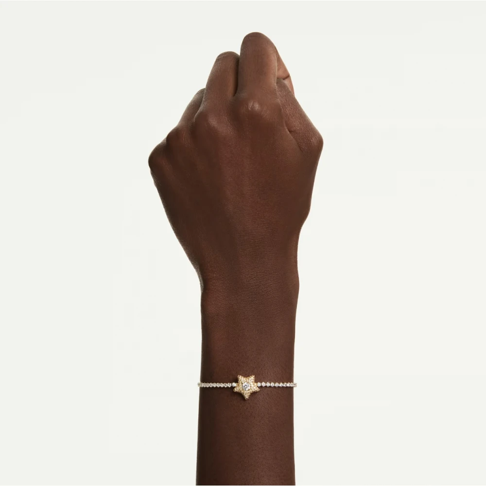 SWAROVSKI Sublima Βραχιόλι Στρογγυλή κοπή, Πολύχρωμο, Αστέρι, Επιχρυσωμένο σε 18Κ 5760559