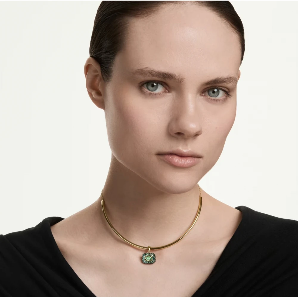 SWAROVSKI Τσόκερ Sublima, Οκτάγωνη Κοπή, Πράσινο, Επιμετάλλωση με χρυσό 18K 5760763