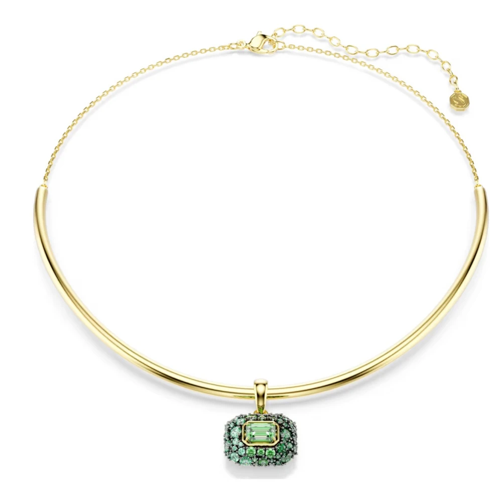 SWAROVSKI Τσόκερ Sublima, Οκτάγωνη Κοπή, Πράσινο, Επιμετάλλωση με χρυσό 18K 5760763