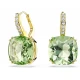 SWAROVSKI Millenia Σκουλαρίκια-σταγόνα Cushion Κοπή, Πράσινο, Επιμετάλλωση σε Χρυσό 18Κ 5764822