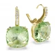 SWAROVSKI Millenia Σκουλαρίκια-σταγόνα Cushion Κοπή, Πράσινο, Επιμετάλλωση σε Χρυσό 18Κ 5764822