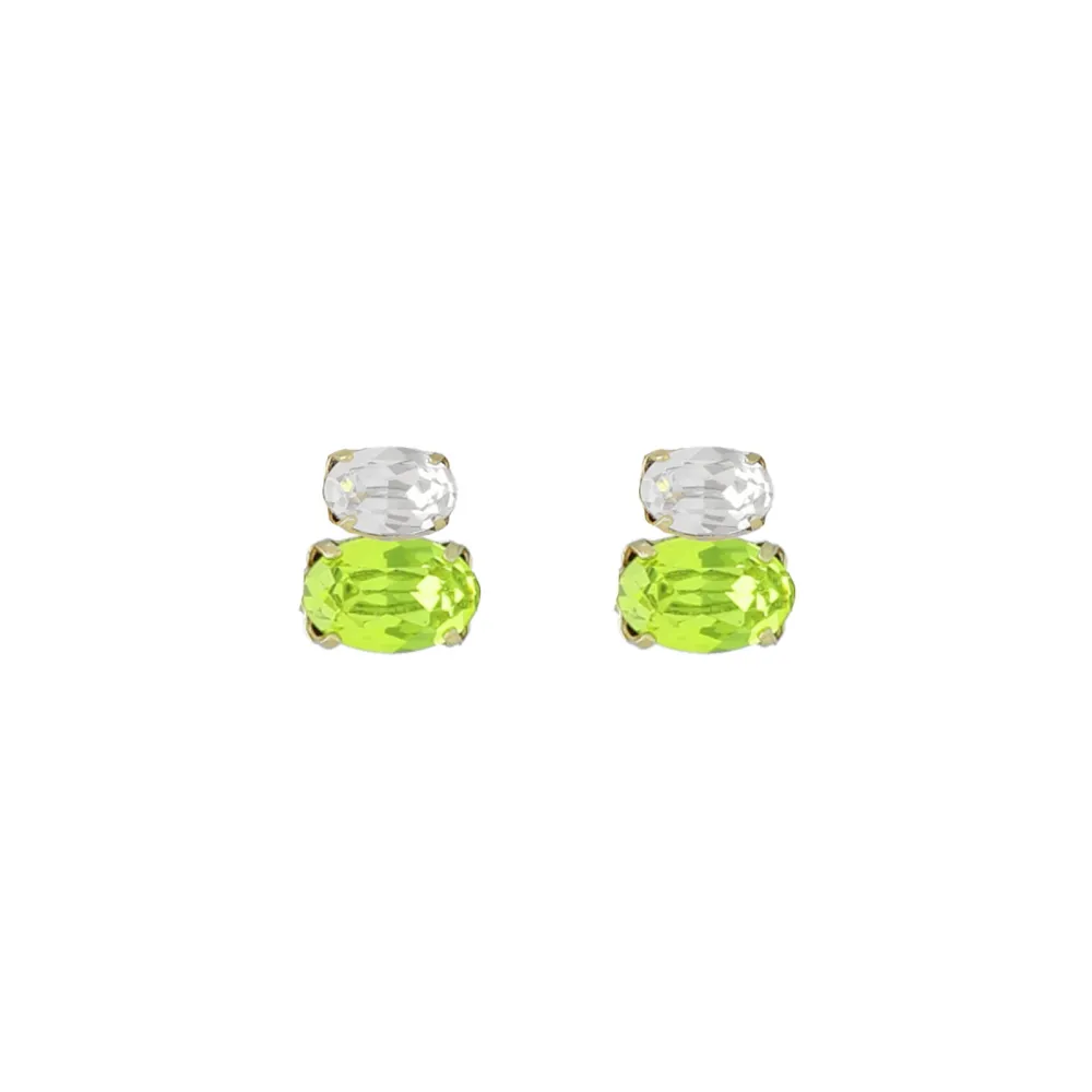Victoria Cruz "Gemma" Επίχρυσα Σκουλαρίκια με Swarovski A4513-27DT