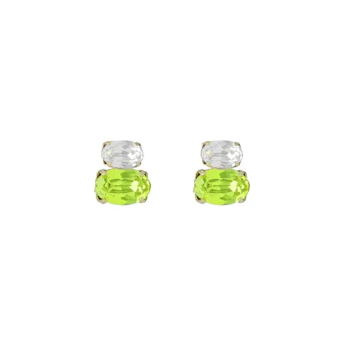 Victoria Cruz "Gemma" Επίχρυσα Σκουλαρίκια με Swarovski A4513-27DT