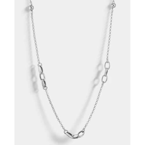 VOGUE 925 Ασήμι Κολιέ με Κρίκους και Σφαίρες 20170698403