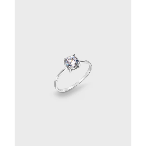 VOGUE 925 Ασήμι Μονόπετρο Δαχτυλίδι με λευκό ζιργκόν 20171154103