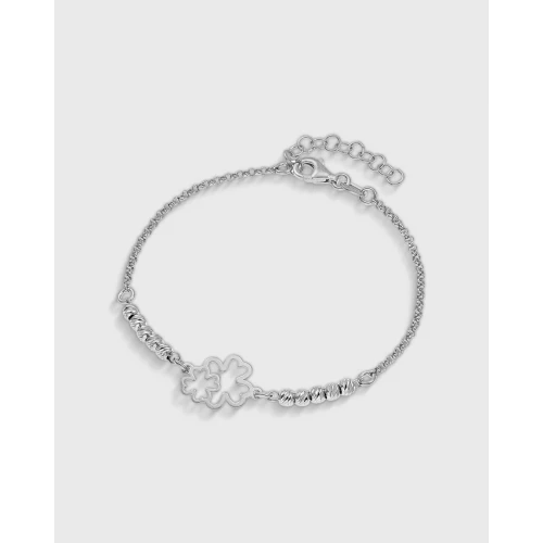 VOGUE 925 Ασήμι Βραχιόλι με "Τετράφυλλο Τριφύλλι" και Ζιργκόν 20171522303
