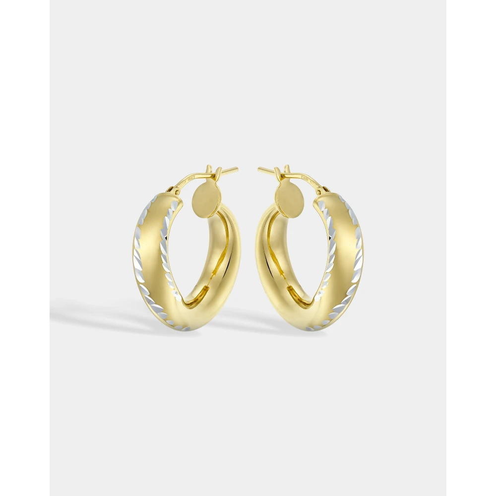 VOGUE Σκουλαρίκια 925 Ασήμι, Κρίκοι, Δύο Τόνων 20173372201