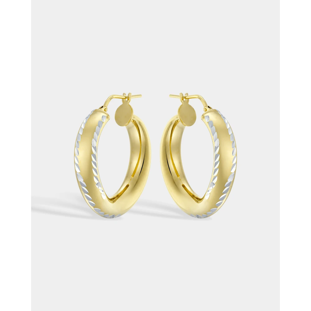 VOGUE Σκουλαρίκια 925 Ασήμι, Κρίκοι, Δύο Τόνων 20173472201