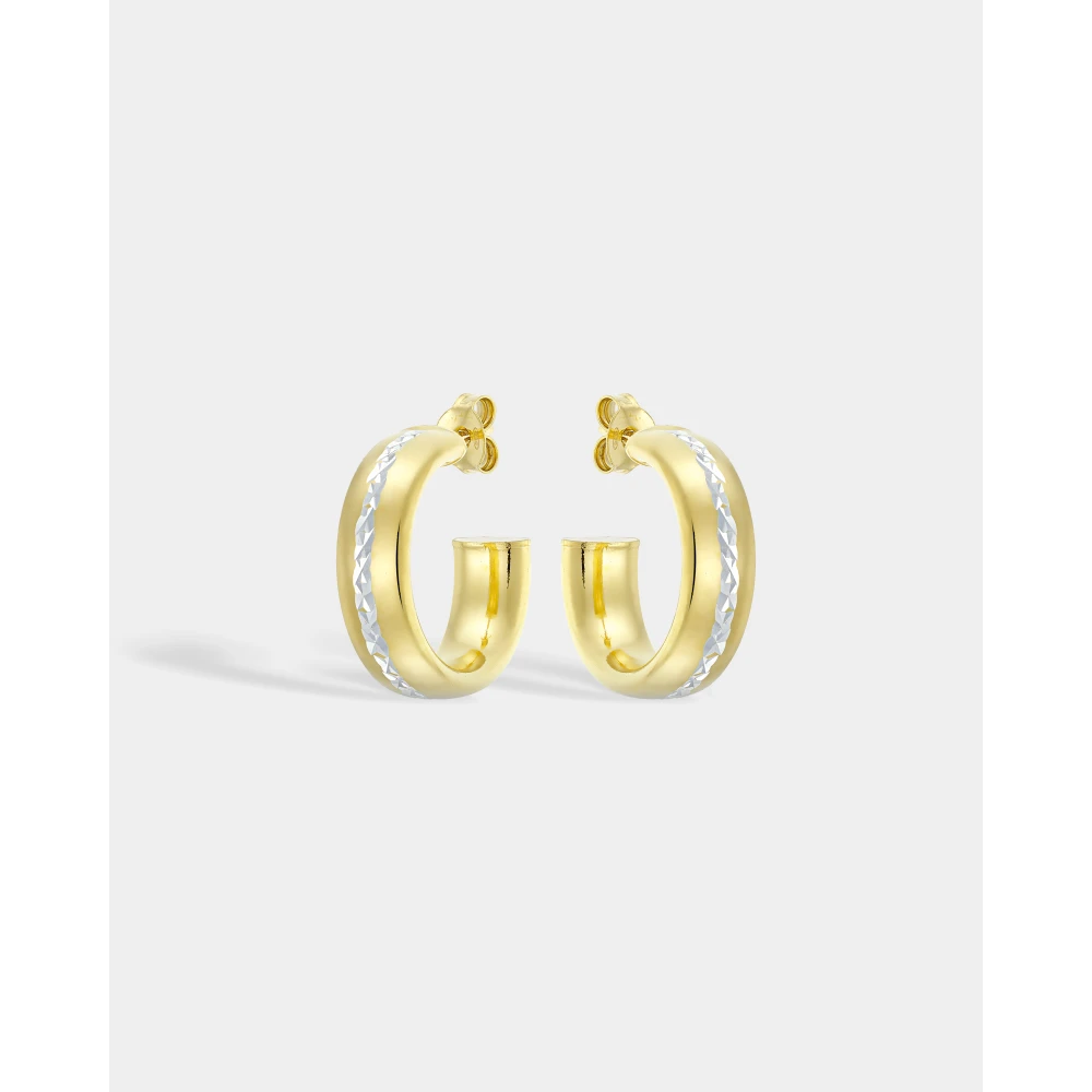 VOGUE Σκουλαρίκια 925 Ασήμι, Κρίκοι, Δύο Τόνων 20173572201