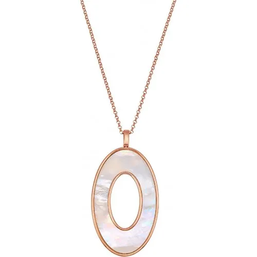 VOGUE Κολιέ Ροζ Επιχρυσωμένο με Φίλντισι  0230402