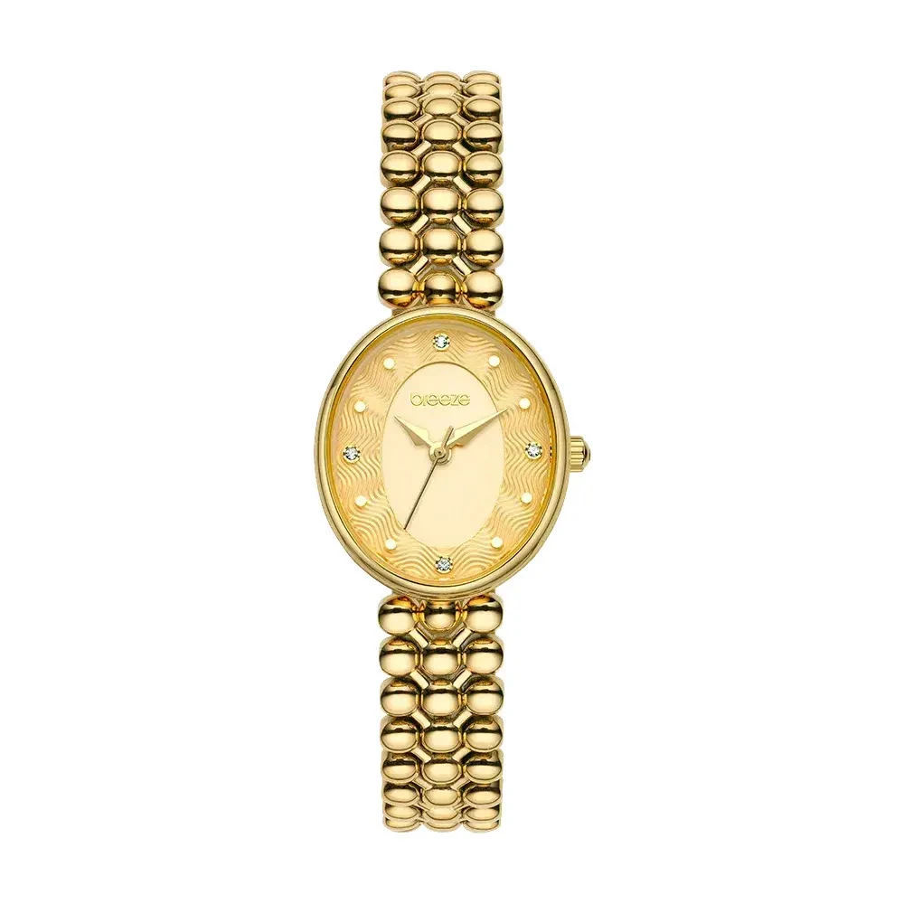 BREEZE Sirena με Κρύσταλλα και Χρυσό Μπρασελέ από Ανοξείδωτο Ατσάλι 2013212591.4