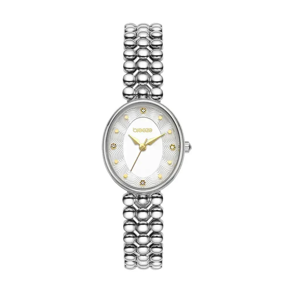 BREEZE Sirena με Κρύσταλλα και Ασημί Μπρασελέ από Ανοξείδωτο Ατσάλι 2013612591.1