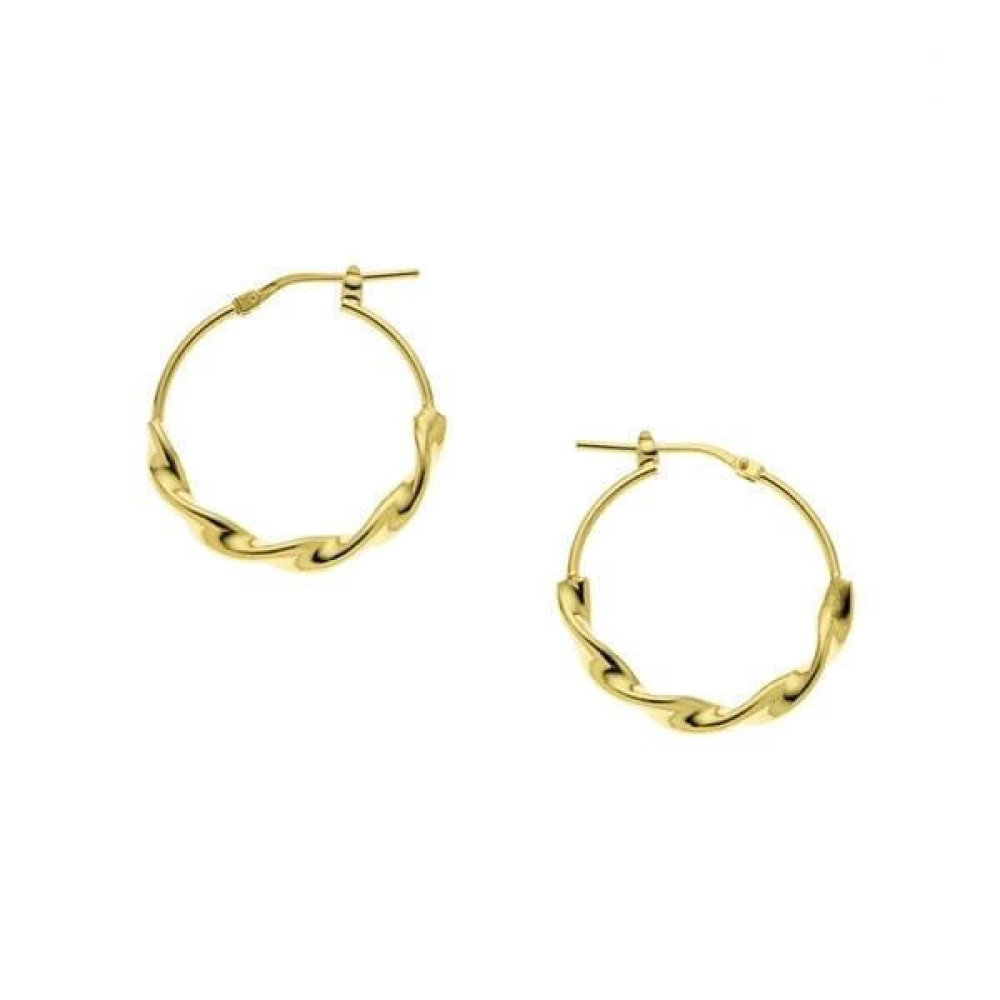 BREEZE 925 Ασημί Επιχρυσωμένα Σκουλαρίκια Κρίκοι 2017213008.1