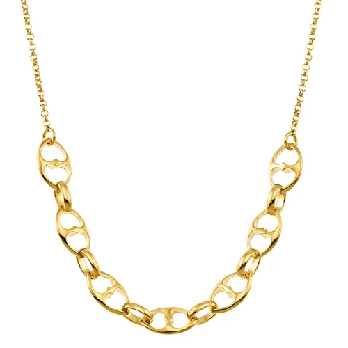 VOGUE 925 Ασήμι Κολιέ Επιχρυσωμένο με Κρίκους 20174710401