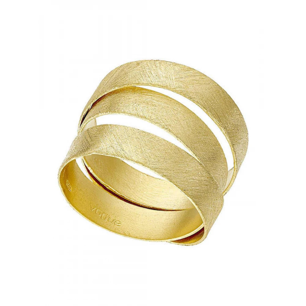 VOGUE Δαχτυλίδι 925 Ασήμι, Ματ Επιχρυσωμένο 20174923101