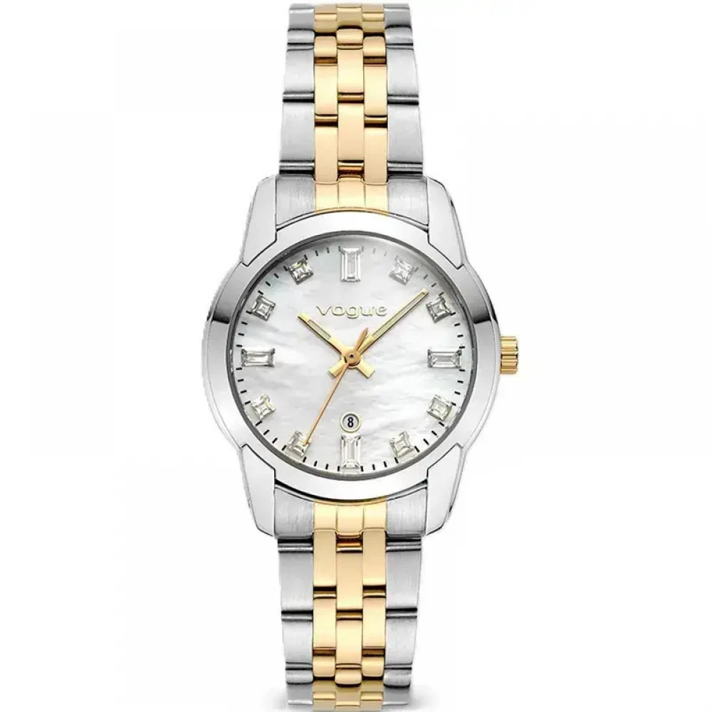 VOGUE Lydia με Μπρασελέ Δύο Τόνων από Ανοξείδωτο Ατσάλι με Ζιργκόν 2020616561