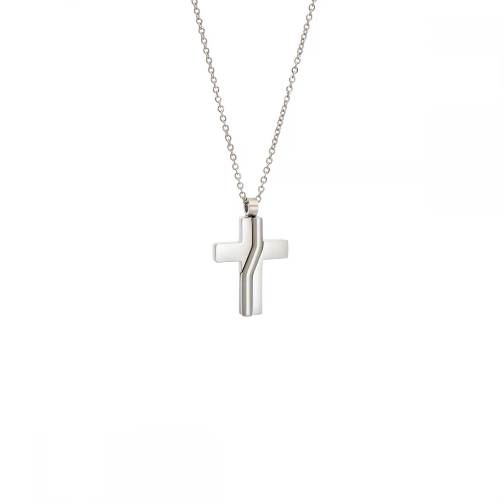 VISETTI Ατσάλινο Κολιέ με Σταυρό Ανδρικό 51D-KD068S