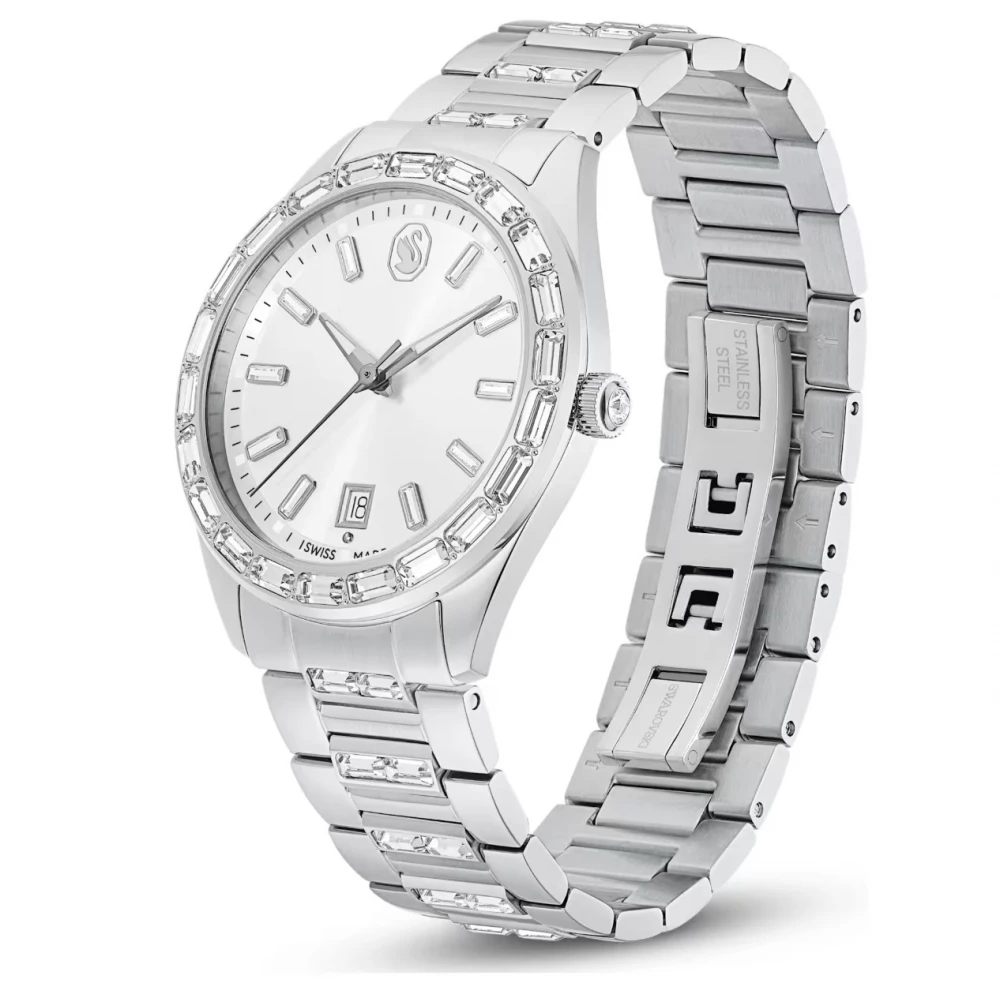 SWAROVSKI Ρολόι Matrix Date με μπρασελέ από Ανοξείδωτο Ατσάλι σε Ασημί Τόνο 5734665