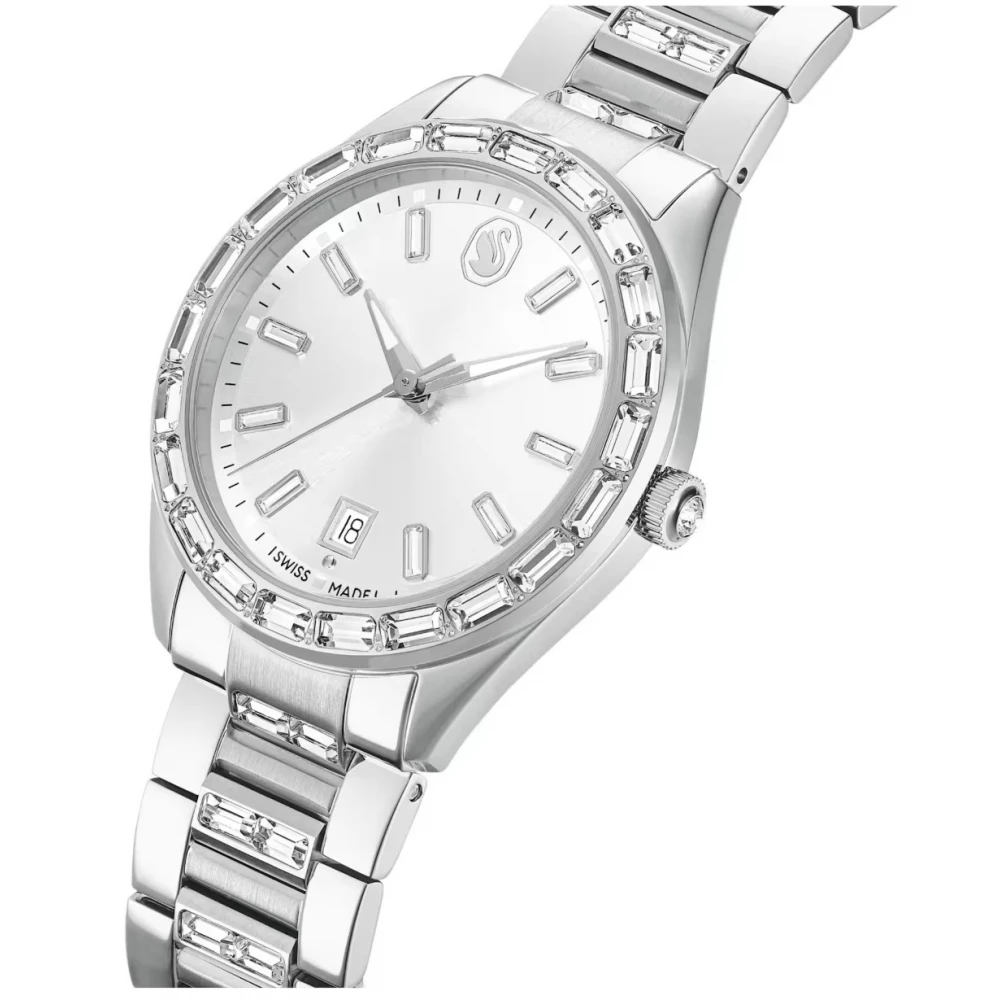 SWAROVSKI Ρολόι Matrix Date με μπρασελέ από Ανοξείδωτο Ατσάλι σε Ασημί Τόνο 5734665