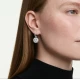 SWAROVSKI Σκουλαρίκια-Σταγόνα Sublima, Στρογγυλή κοπή, Λευκά, Επιμετάλλωση Ροδίου, 5738193