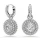 SWAROVSKI Σκουλαρίκια-Σταγόνα Sublima, Στρογγυλή κοπή, Λευκά, Επιμετάλλωση Ροδίου, 5738193