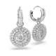 SWAROVSKI Σκουλαρίκια-Σταγόνα Sublima, Στρογγυλή κοπή, Λευκά, Επιμετάλλωση Ροδίου, 5738193