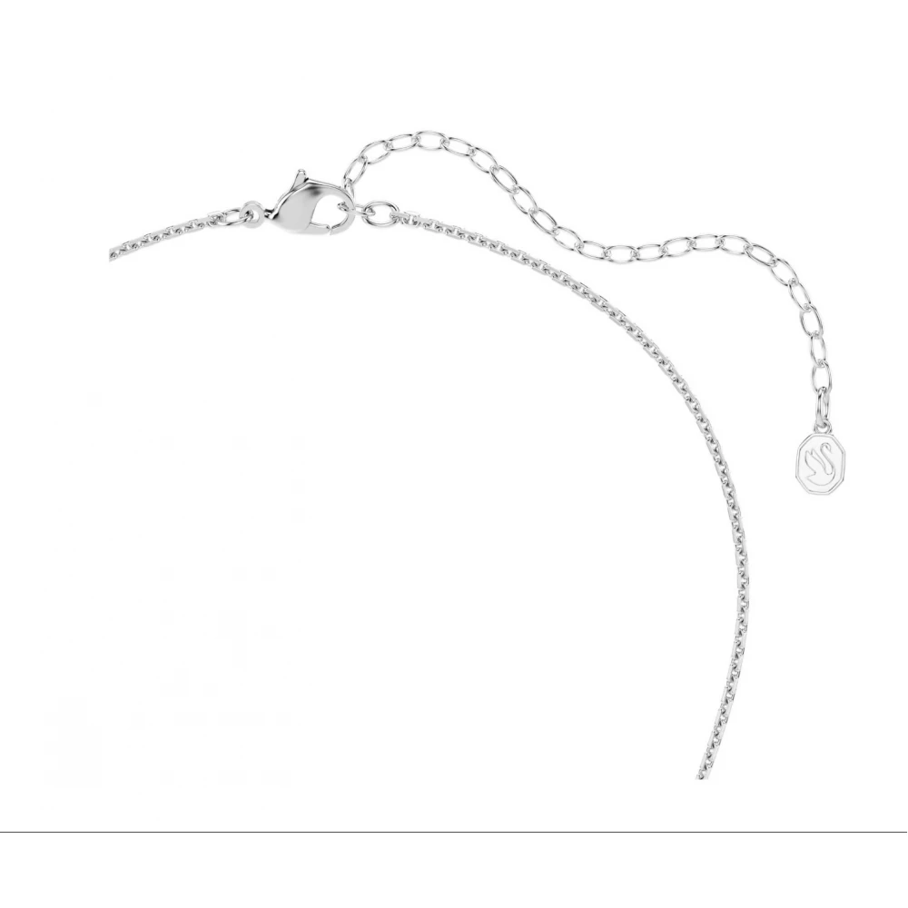 SWAROVSKI Μενταγιόν Sublima, Στρογγυλή κοπή, Λευκό, Επιμετάλλωση ροδίου 5738246