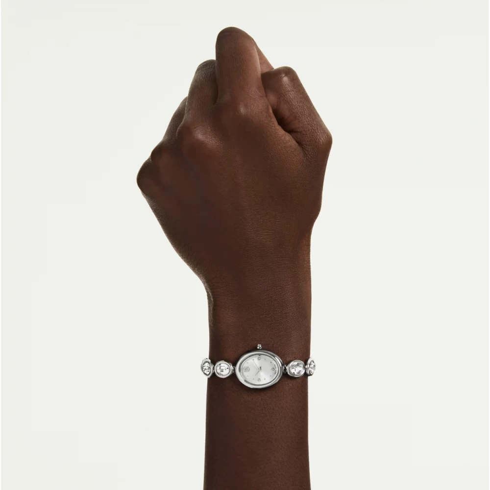 SWAROVSKI Imber Oval Eλβετικής κατασκευής, Μπρασελέ από Ανοξείδωτο Ατσάλι, Ασημί τόνος, 5740826