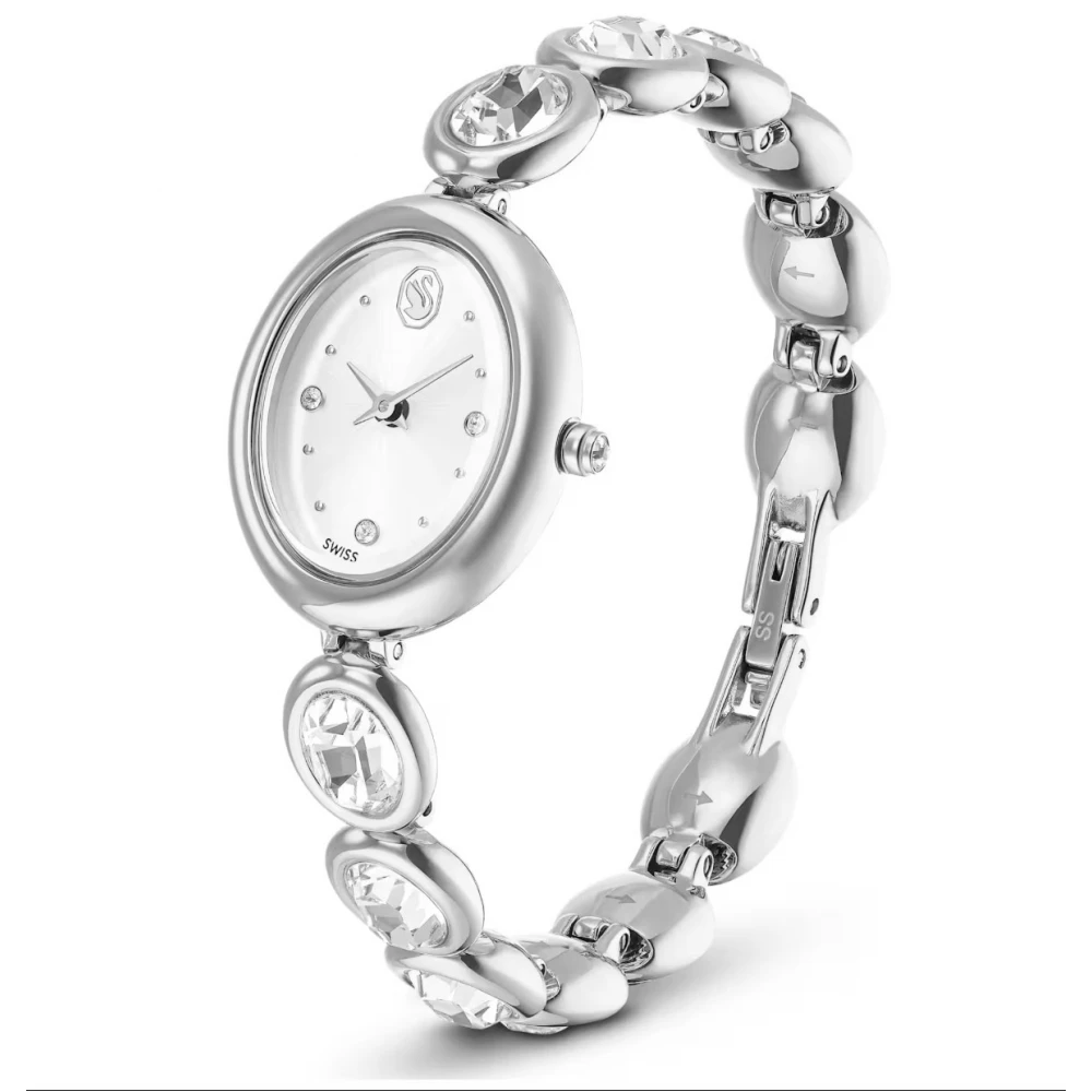 SWAROVSKI Imber Oval Eλβετικής κατασκευής, Μπρασελέ από Ανοξείδωτο Ατσάλι, Ασημί τόνος, 5740826