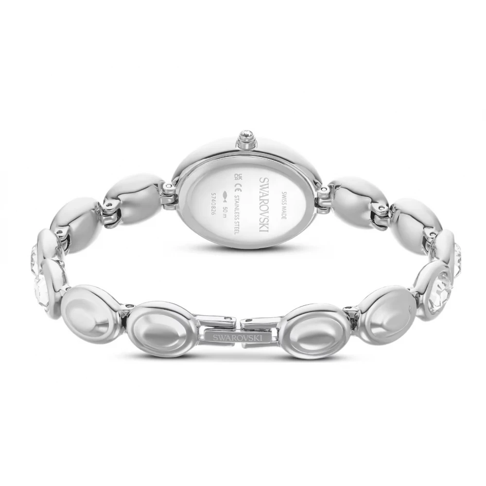 SWAROVSKI Imber Oval Eλβετικής κατασκευής, Μπρασελέ από Ανοξείδωτο Ατσάλι, Ασημί τόνος, 5740826