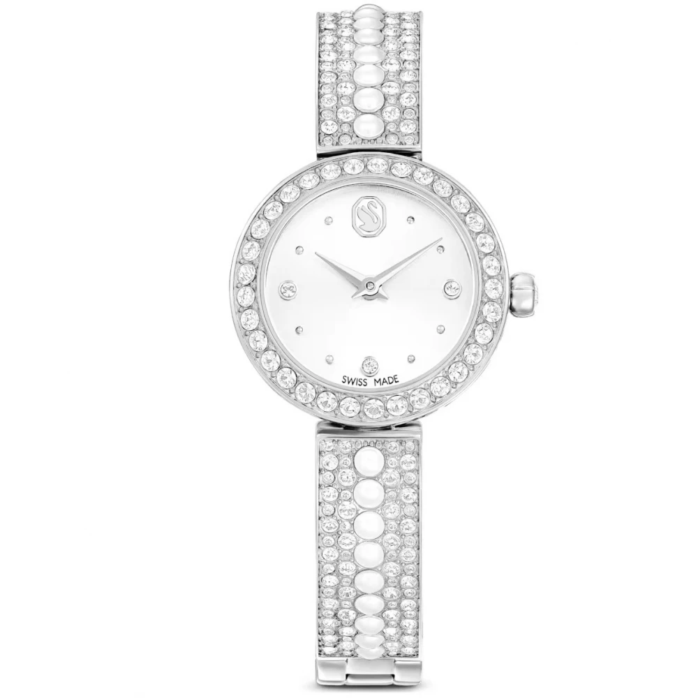 SWAROVSKI Matrix Pearl Bangle Eλβετικής κατασκευής, Κρυστάλλινο μπρασελέ, σε Ασημί τόνο 5743680