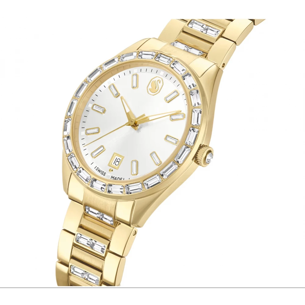 SWAROVSKI Ρολόι Matrix Date με μπρασελέ από Ανοξείδωτο Ατσάλι σε Χρυσό Τόνο 5745534