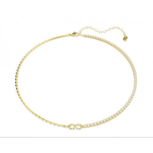 SWAROVSKI Matrix, Κολιέ, Στρογγυλή Κοπή, Λευκό, Επιμετάλλωση σε Χρυσό 18K 5747717