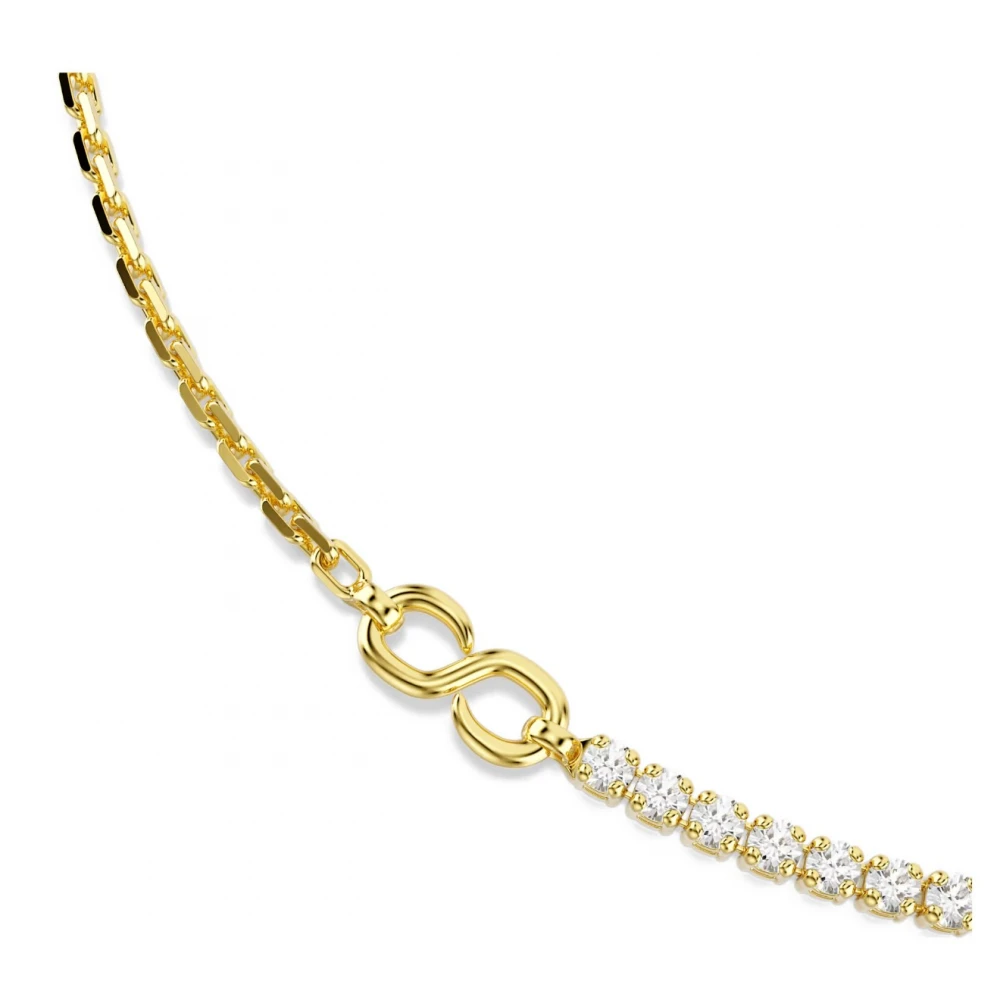SWAROVSKI Matrix, Κολιέ, Στρογγυλή Κοπή, Λευκό, Επιμετάλλωση σε Χρυσό 18K 5747717