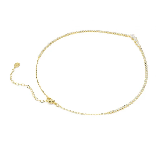 SWAROVSKI Κολιέ Mesmera, Μίξη Κοπών,  Λευκό, Επιμετάλλωση με χρυσό 18K 5747931