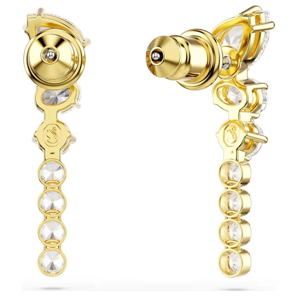 SWAROVSKI Σκουλαρίκια-Σταγόνα Mesmera Λευκά, Μίξη Κοπών, Επιμετάλλωση σε Χρυσό 18K 5747936