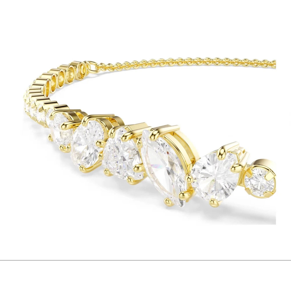 SWAROVSKI Mesmera Βραχιόλι, Επιμετάλλωση σε χρυσό 18Κ, Μικτή κοπή, Λευκό 5747939