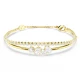 SWAROVSKI Mesmera Βραχιόλι, Επιμετάλλωση σε χρυσό 18Κ, Μικτή κοπή, Λευκό 5747953
