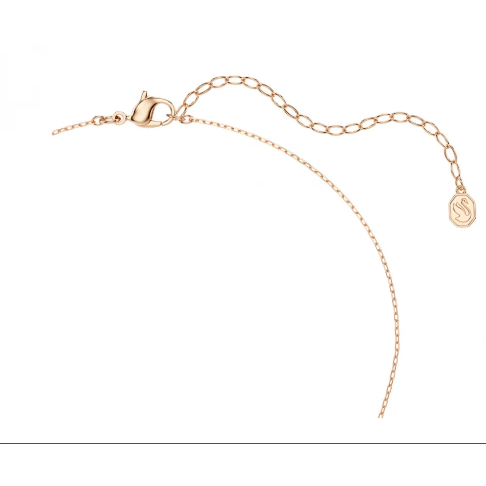 SWAROVSKI Κολιέ Mesmera Λευκό, Μίξη κοπών, Επιμετάλλωση σε ροζ χρυσό 18Κ 5747996