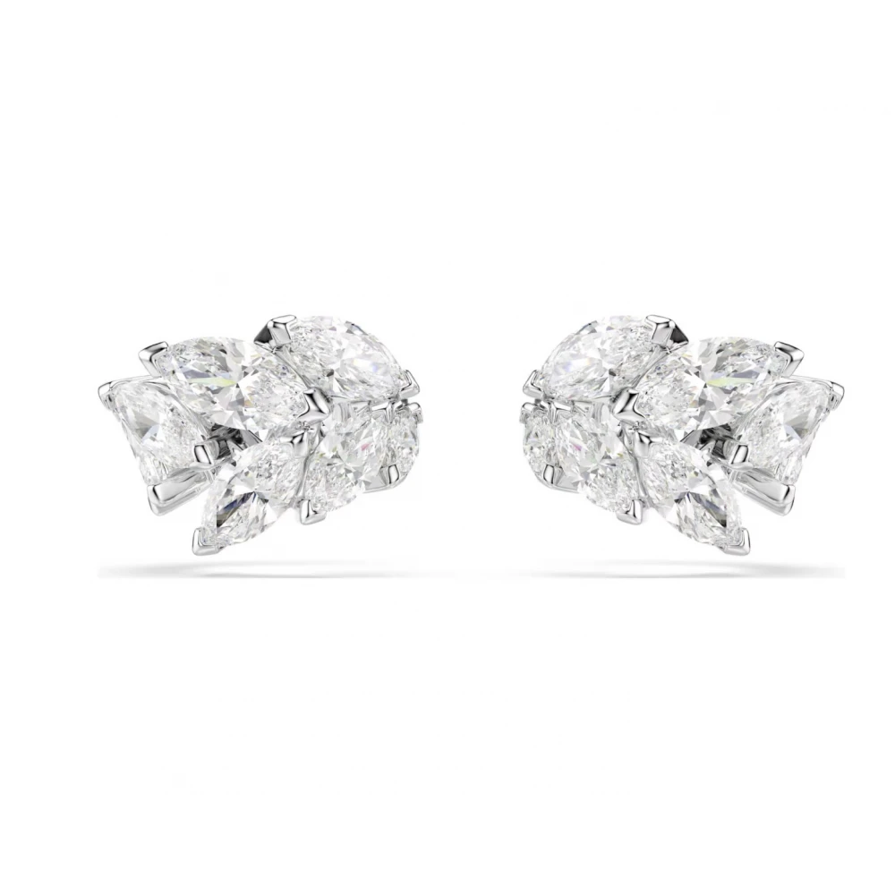 SWAROVSKI Σκουλαρίκια Mesmera Κοπή Marquise, Λευκά, Επιμετάλλωση ροδίου 5747998