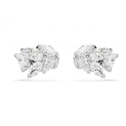 SWAROVSKI Σκουλαρίκια Mesmera Κοπή Marquise, Λευκά, Επιμετάλλωση ροδίου 5747998